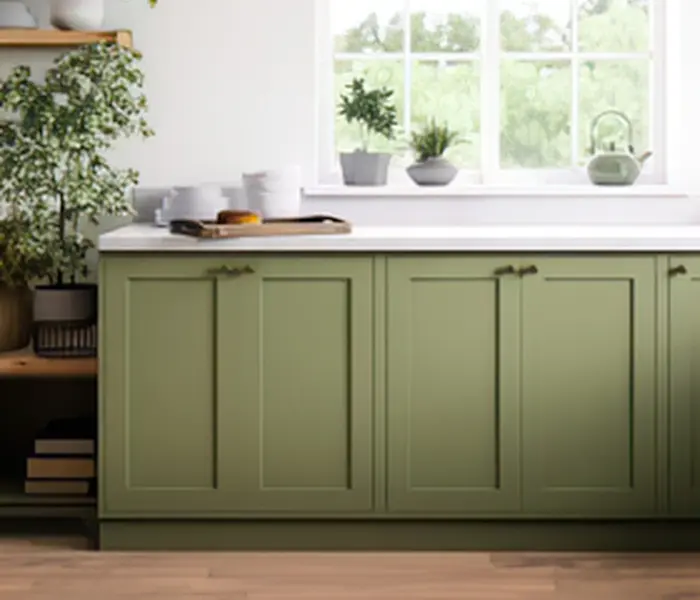 Green Kitchen Cabinets in Massachusetts